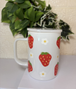 كوب زجاجي للمشروبات الباردة فراوله