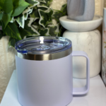 كوب حافظ للحراره والبرودة لون ابيض