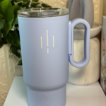 كوب حافظ للحراره والبرودة لون ازرق