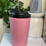 كوب حافظ للحراره والبرودة سعة ١٤ لون وردي فاتح