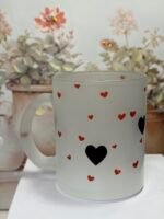 ⁦كوب زجاجي ثلجي قلوب⁩ - الصورة ⁦2⁩