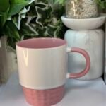 كوب سيراميك لون وردي