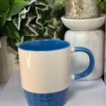 كوب سيراميك لون ازرق