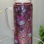 Acrylic mug with glitter