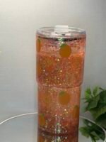 Acrylic mug with glitter