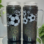 Acrylic mug with glitter