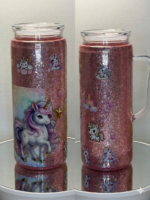 Acrylic mug with glitter