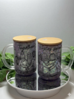 glass mug with glitter