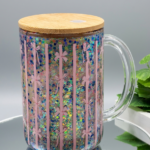 glass mug with glitter