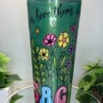 Acrylic mug with glitter