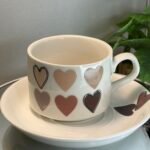 كوب سيراميك حجم صغير مع صحن