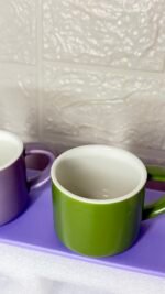 ⁦طقم اكواب ملونه حجم صغير ٢ اونصه⁩ - الصورة ⁦5⁩